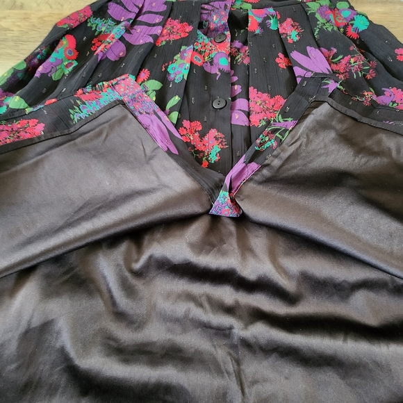 ModCloth Meow Bouquet Pleated Swing Skirt - Picture 8 of 13